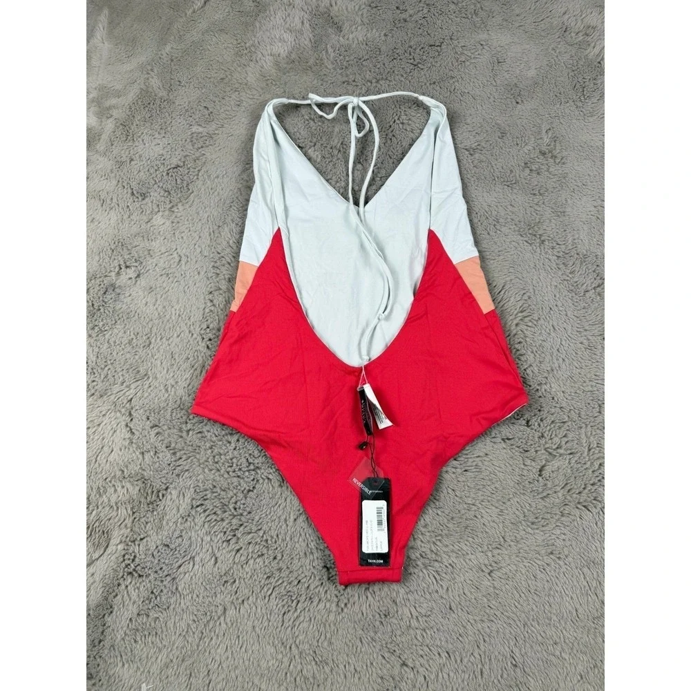 NWT Anthropologie Tavik Swimwear Chase One Piece Color Block Reversible Swimsuit - Picture 9 of 9